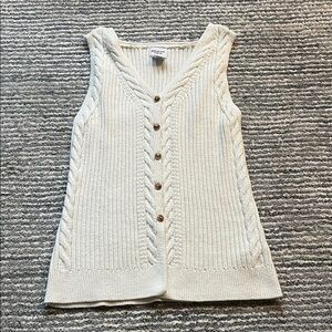 Song of Style Ivory Ribbed Knit Tank